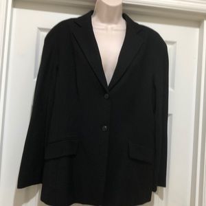 NWOT Rena Rowan Black Wool Blazer Size 16